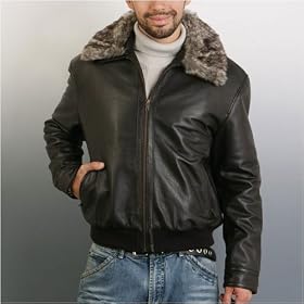 Landing Men's Cowhide Leather Flight Bomber Jacket - Regular