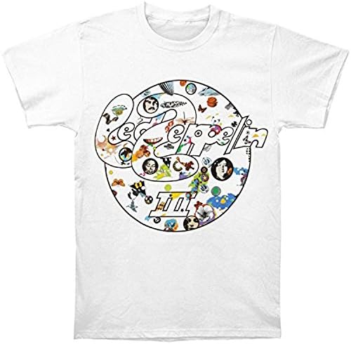 Led Zeppelin Men39;s III Circle T-shirt White X-Large