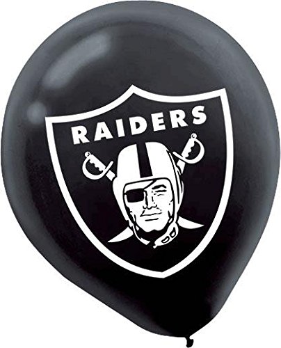latex balloons - oakland raiders