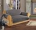 Elegance Linen Quilted Pet Dog Children Kids Furniture Protector Microfiber Slip Cover Sofa, Gray