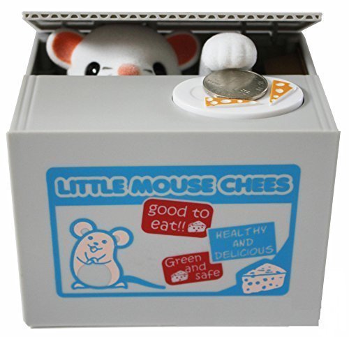 Virtuous * Cute Stealing Money Coin Bank - Collecting Piggy Bank,Mouse in a Box Coin Bank (lucky Mouse)