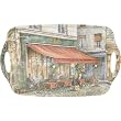 Caf&eacute; Le Marche Themed melamine tray with handles 15.5 by 11 inches