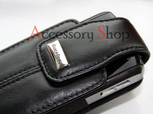 Childrens Toyshop  Electronics : Genuine Blackberry 8100 Pearl Leather Pouch In Black With Battery Saving...