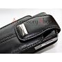 Genuine Blackberry 8100 Pearl Leather Pouch In Black With Battery Saving...