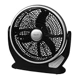 Ragalta 18 Inch Turbo Box Fan With Remote Control High Velocity 3-Speed Motor Front Grille
