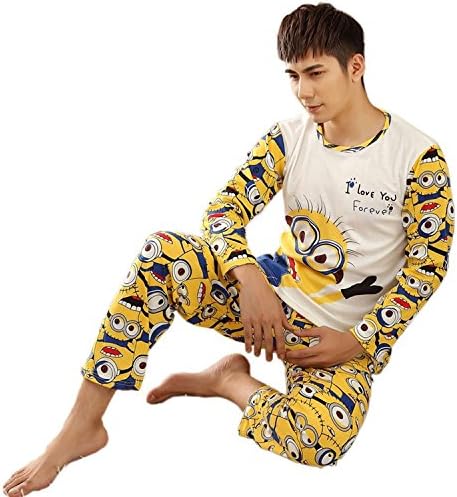 Lanarea Cotton Cartoon Despicable Me lovers Pajamas Set Long Sleeve