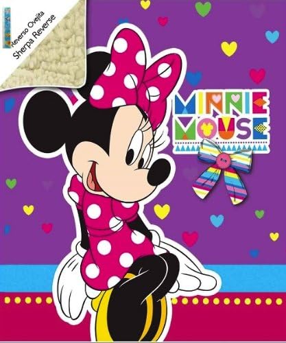 Minnie Mouse Twin Size Blankets for Girls (60"x80") AND Winnie the Pooh Ruler - Disney and Marvel Throws for Kids (Minnie Purple)