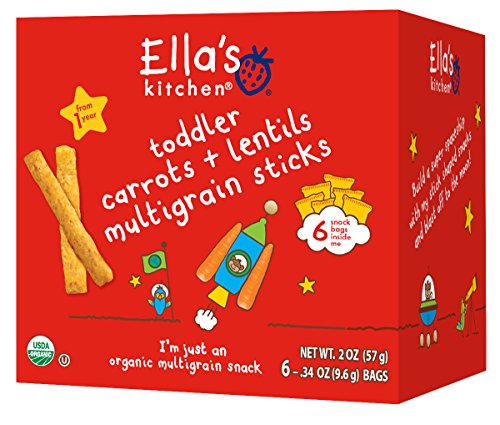 Ella's Kitchen Organic Multigrain Sticks - Carrots   Lentils - 6 ct