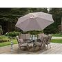 8pc Outdoor Patio Dining Set with Cushions & Umbrella