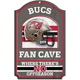 NFL Tampa Bay Buccaneers 11-by-17 inch Fan Cave No Offseason Wood Sign