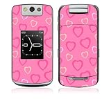 Pink Hearts Design Decal Skin Sticker for the BlackBerry Pearl Flip 8220 Cell Phone