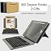 Rock Ipad 2 Bluetooth Keyboard Leather Case with a Screen Protector and a Microfiber Cleaning Cloth As Gifts (Gray)