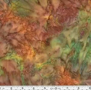 Rayon Batiks on Amazon Com 45 Wide Rayon Batik Earths Explosion Green Brown Fabric