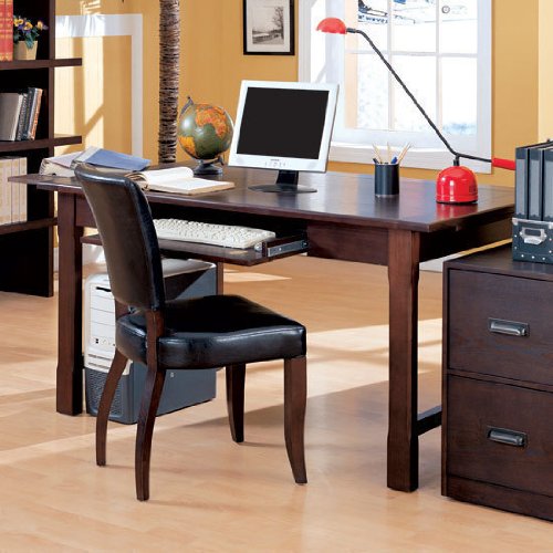 Coaster Contemporary Home Office Writing Desk with Large Post Legs