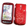 Samsung Epic 4G (Sprint) Snap On Protector Hard Case "Red Hearts" Design