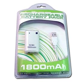USB Rechargeable Battery Pack for Xbox 360 wireless controller charger with USB Cable