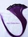 Hair Collection-18" Purple 100% Human Hair Clip in on Extensions - 1.6"widex5pcs