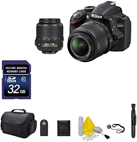 Nikon D3200 DSLR Camera with 18-55mm Lens (25492), 32GB High Speed Memory Card (International Model, No Warranty) Bundle 9