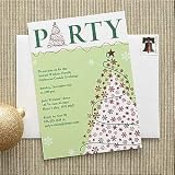 Christmas Tree Personalized Holiday Party Invitations