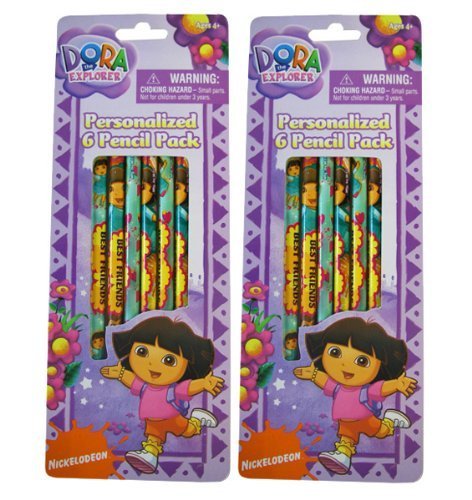 Nick Jr. 6pc Dora l'exploratrice crayons Multicouleure - Dora crayons Multicouleure