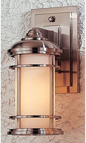Murray Feiss OL2200BS, Lighthouse Outdoor Wall Sconce Lighting, 60 Total Watts, Steel