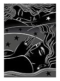 Girls Dream - Black & White Lesbian Greeting or Valentine Card - Blank