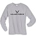 Air Force Long Sleeve T-Shirt - Military Style Physical Training T-Shirt in gray