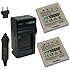 Wasabi Power Battery (2-Pack) and Charger for Pentax D-LI8, D-LI85, D-L18 and Pentax Optio A10, A20, A30, A36, A40, E65, L20, S, S4, S4i, S5i, S5n, S5z, S6, S7, SV, SVi, T10, T20, W10, W20, WP, WPi, X
