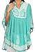 Sakkas Amori V-Neck Embroidery Poncho Top/Cover Up
