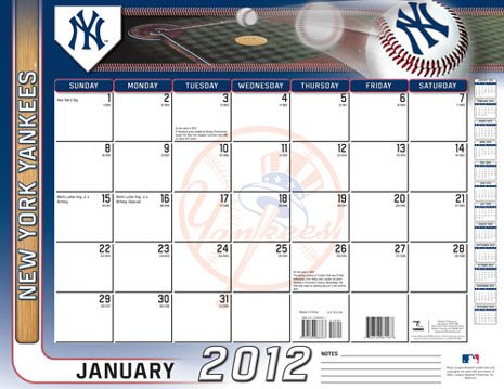 New York Yankees 2012 Desk Calendar