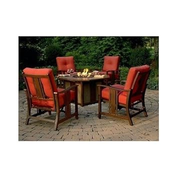 Outdoor Table With Firepit