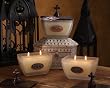 Deco Glow Large Frosted Glass with Cross Lid Candle