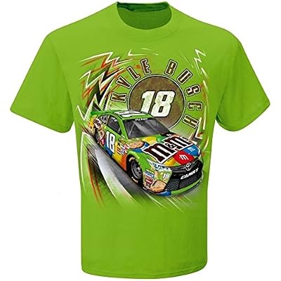 Kyle Busch #18 M&M's NASCAR Adult Speedbolt T-Shirt-Lime Green