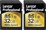 Lexar Professional 400x 32GB SDHC UHS-I Flash Memory Card 2-Pack LSD32GCTBNA4002