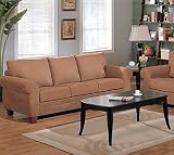 Contemporary Style Mocha Brown Fabric Sofa Couch Chair