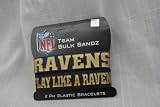Baltimore Ravens Big Logo NFL extra wide Bulky Bandz Bracelet 2 pack *NEW*