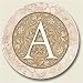 Kitchen & Housewares : AutoCoaster ~ Monogram initial A ~ Tile Drink Coaster for car cupholder - code 567