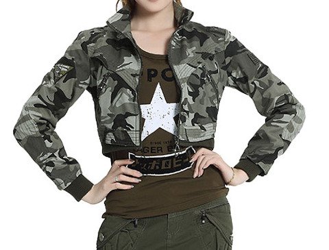 2-4160013 (レディス 迷彩ジャケット） ジャケット レディスジャケット 迷彩 迷彩柄 アーミー Army フルジップ スウェット ジャケット ダンス 衣装 BBOY HIOHP dance Bboy レオパード ブレザー ステージ衣装 bigbang 韓流 hiphop B系 渋谷 原宿 ロック バンドレディス迷彩 ジャケット レディス ジャケット アメカジ系 サロン系 キレカジ系