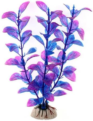 Cz02 Purple Water Plants Aquarium Fish Tank Landscape Decoration Glow Simulation Animal Plants Ornament no.43