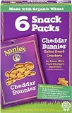 Annie's Homegrown Cheddar Bunnies Baked Crackers, 1-Ounce Snack Packs in 6-Count Boxes (Pack of 6)