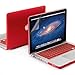 GMYLE 3 in 1 Bundle Soft-Touch Frosted Hard Case for Macbook Pro 13 inch with CD-ROM (Model: A1278) with Keyboard Cover and Screen Protector - Red