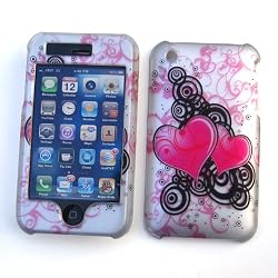 Apple iPhone 3G & 3GS AT&T Rubberized Snap-on Protector Hard Case Image Cover "Sweethearts" Design