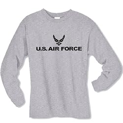 Air Force Long Sleeve T-Shirt - Military Style Physical Training T-Shirt in gray