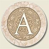 AutoCoaster ~ Monogram initial A ~ Tile Drink Coaster for car cupholder - cod...