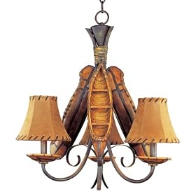 Dick Idol's Old River Canoe Three Light Chandelier by Dick Idol