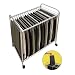 Wheeled steel rolling pants and necktie closet trolley