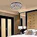 Jolie Iron Shade Crystal Flush Mount Chandelier