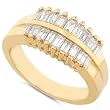 One of a Kind 1-1/10ctw Baguette Diamond Ring in 14kt Gold (G-H/VS)