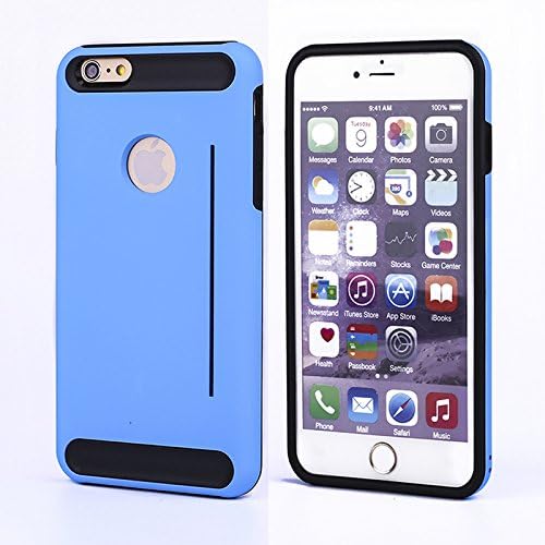 Toboy® iPhone 6 plus Case with Card Slot Holster Newest Slim Tough Resistant [Scratch-Resistant] [Perfect Fit] for Apple iPhone 6 plus (Blue)