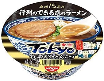 NISSIN RAMEN Rich Taste Tokyo Tonkotsu Pork and Fish Instant Cup Noodle 121g x 12pcs from Japan